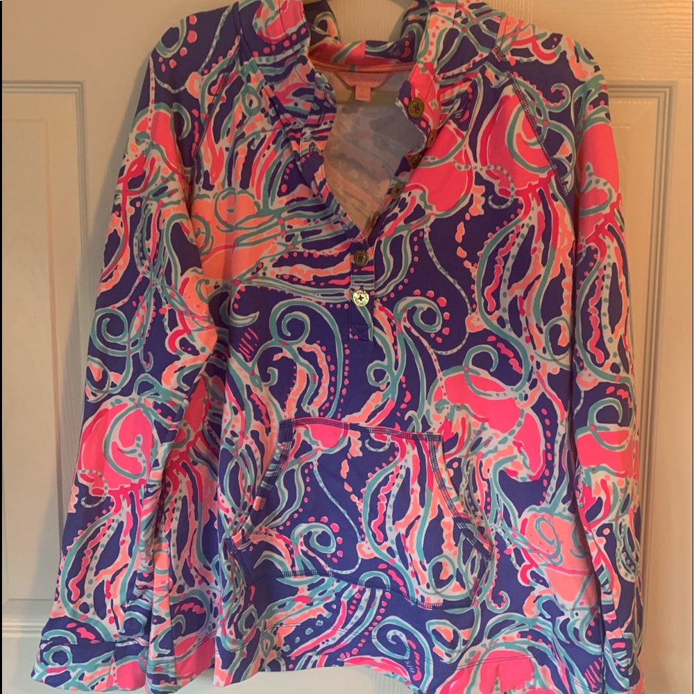 Lilly Pulitzer Multicolor Pullover Tunic - Navy, Pink, Aqua
